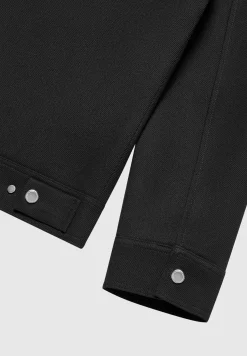 Twill Trucker Jacket with Velvet Collar -^Manière De Voir New