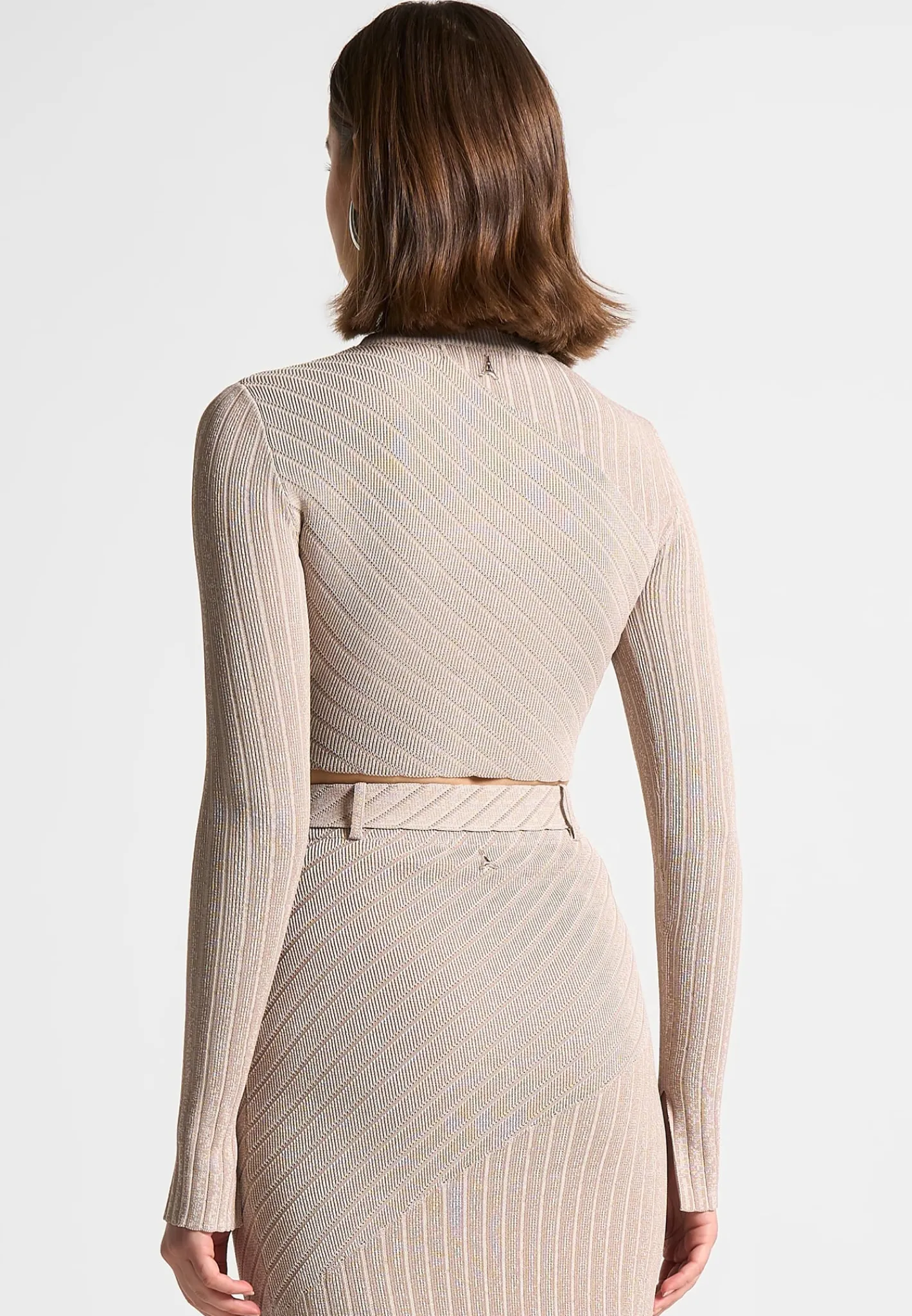 Two-Tone Ribbed Knit Top -^Manière De Voir Fashion