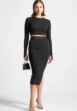 Two-Tone Ribbed Knit Top -^Manière De Voir Hot