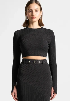 Two-Tone Ribbed Knit Top -^Manière De Voir Hot