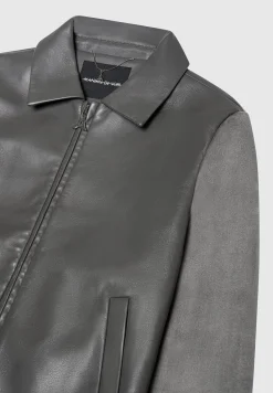 Vegan Leather & Suede Jacket - Grey^Manière De Voir Clearance