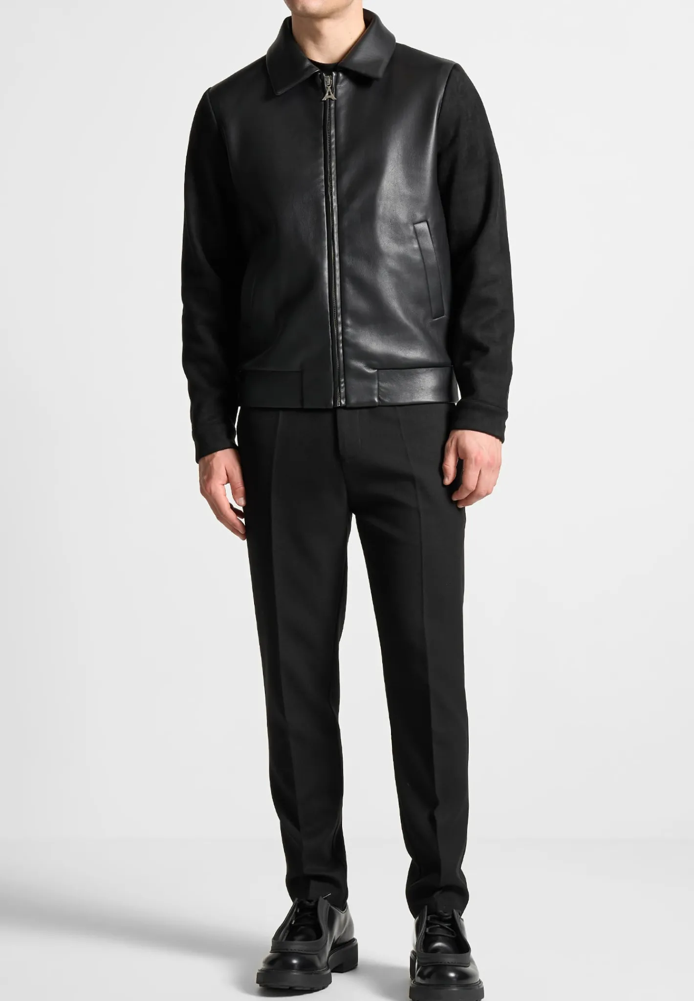Vegan Leather & Suede Jacket -^Manière De Voir Fashion