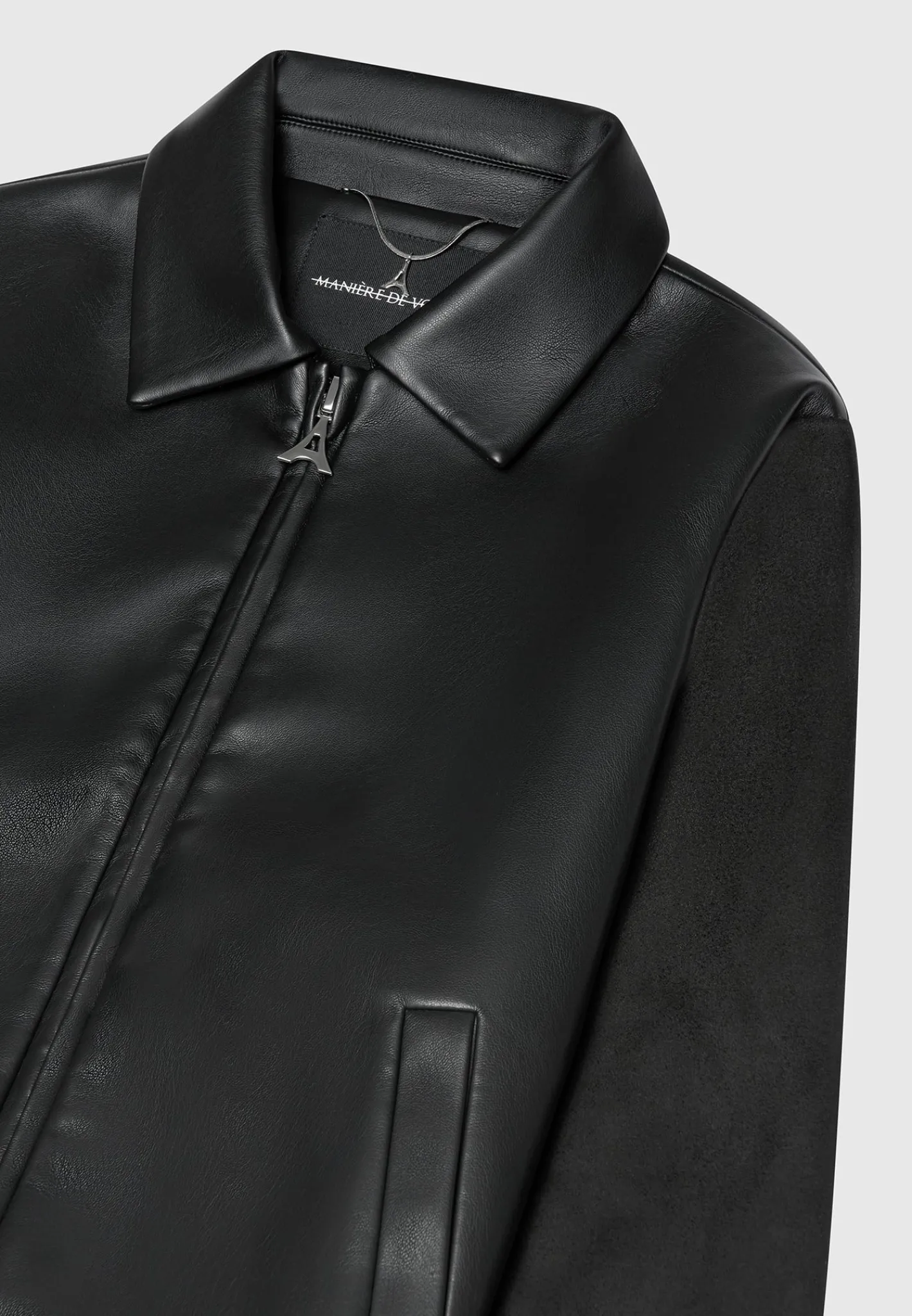 Vegan Leather & Suede Jacket -^Manière De Voir Fashion