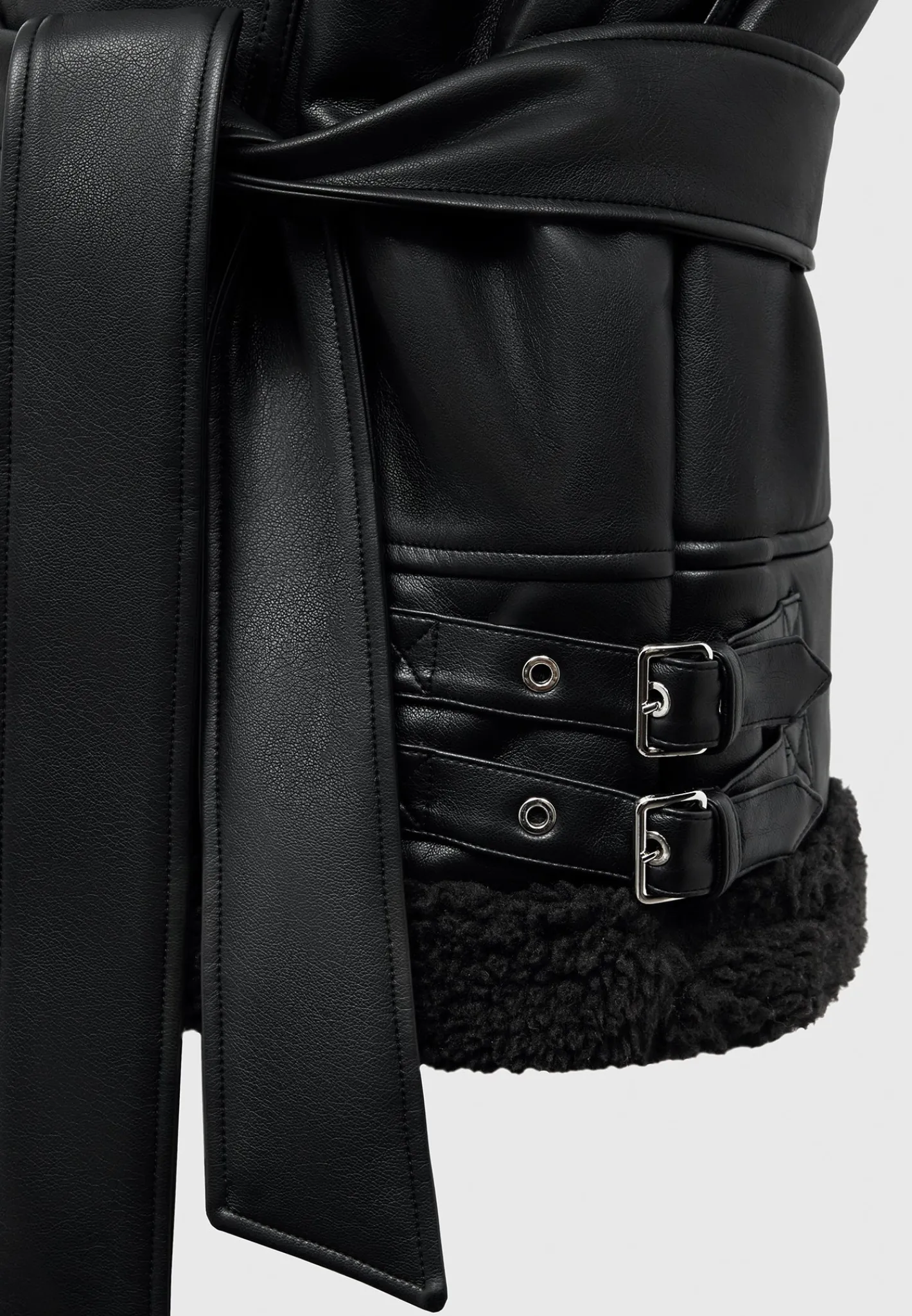 Vegan Leather and Borg Oversized Gilet -^Manière De Voir Best