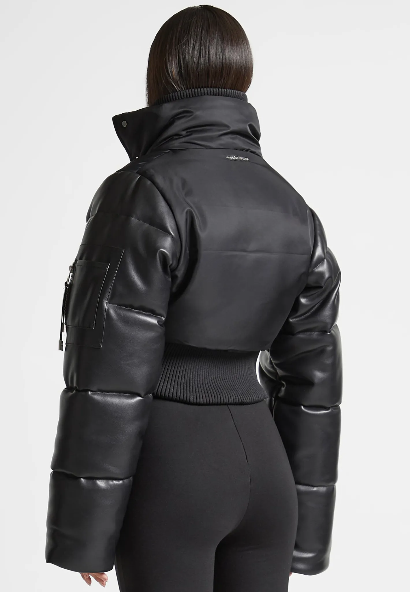 Vegan Leather and Nylon Layered Puffer Jacket -^Manière De Voir Clearance