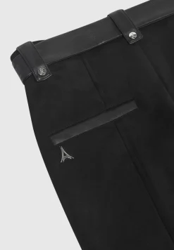 Vegan Leather and Suede Ribbed Leggings -^Manière De Voir Discount