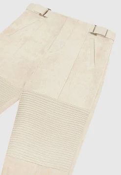Vegan Leather and Suede Ribbed Leggings -^Manière De Voir Discount