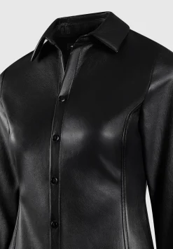Vegan Leather Angled Shirt -^Manière De Voir Fashion