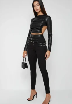 Vegan Leather Backless Top -^Manière De Voir Sale