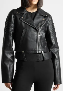Vegan Leather Biker Jacket -^Manière De Voir Online