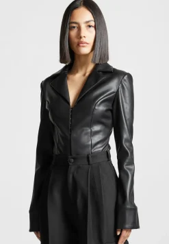Vegan Leather Blazer Bodysuit -^Manière De Voir Best