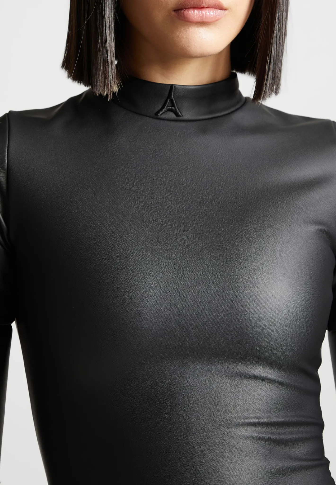 Vegan Leather Bodycon Dress with Gloves -^Manière De Voir Discount