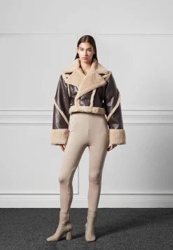 Vegan Leather Borg Contour Biker Jacket -^Manière De Voir Clearance