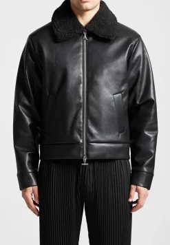Vegan Leather Boxy Jacket -^Manière De Voir Fashion