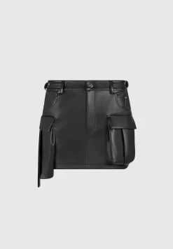 Vegan Leather Cargo Mini Skirt -^Manière De Voir Outlet