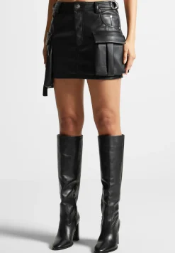 Vegan Leather Cargo Mini Skirt -^Manière De Voir Outlet