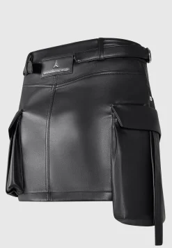 Vegan Leather Cargo Mini Skirt -^Manière De Voir Outlet