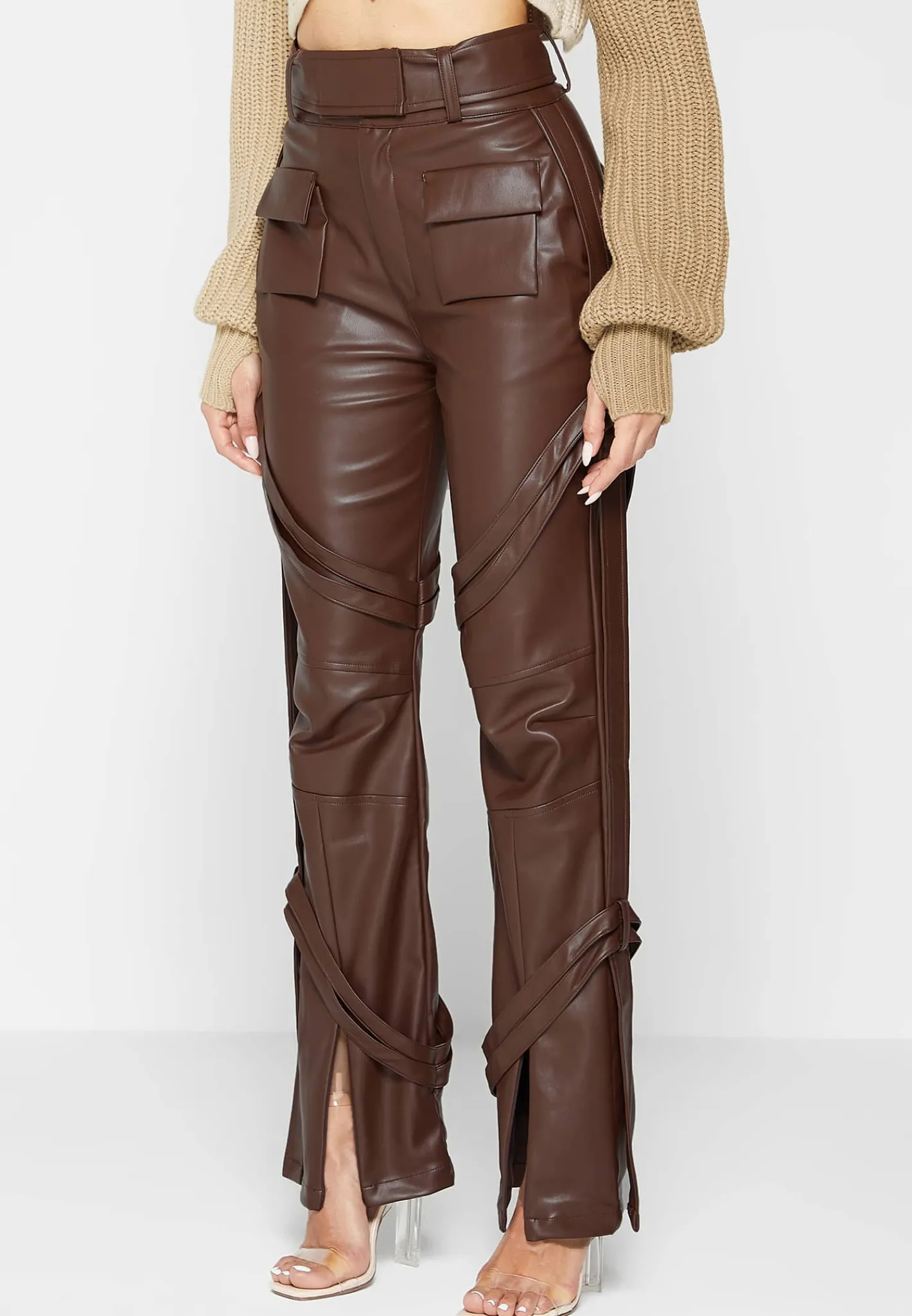 Vegan Leather Carpenter Cargo Trousers -^Manière De Voir Best