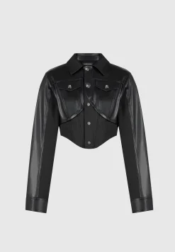 Vegan Leather Contour Jacket -^Manière De Voir Outlet