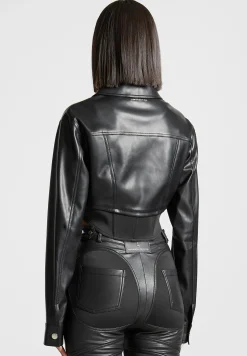 Vegan Leather Contour Jacket -^Manière De Voir Outlet
