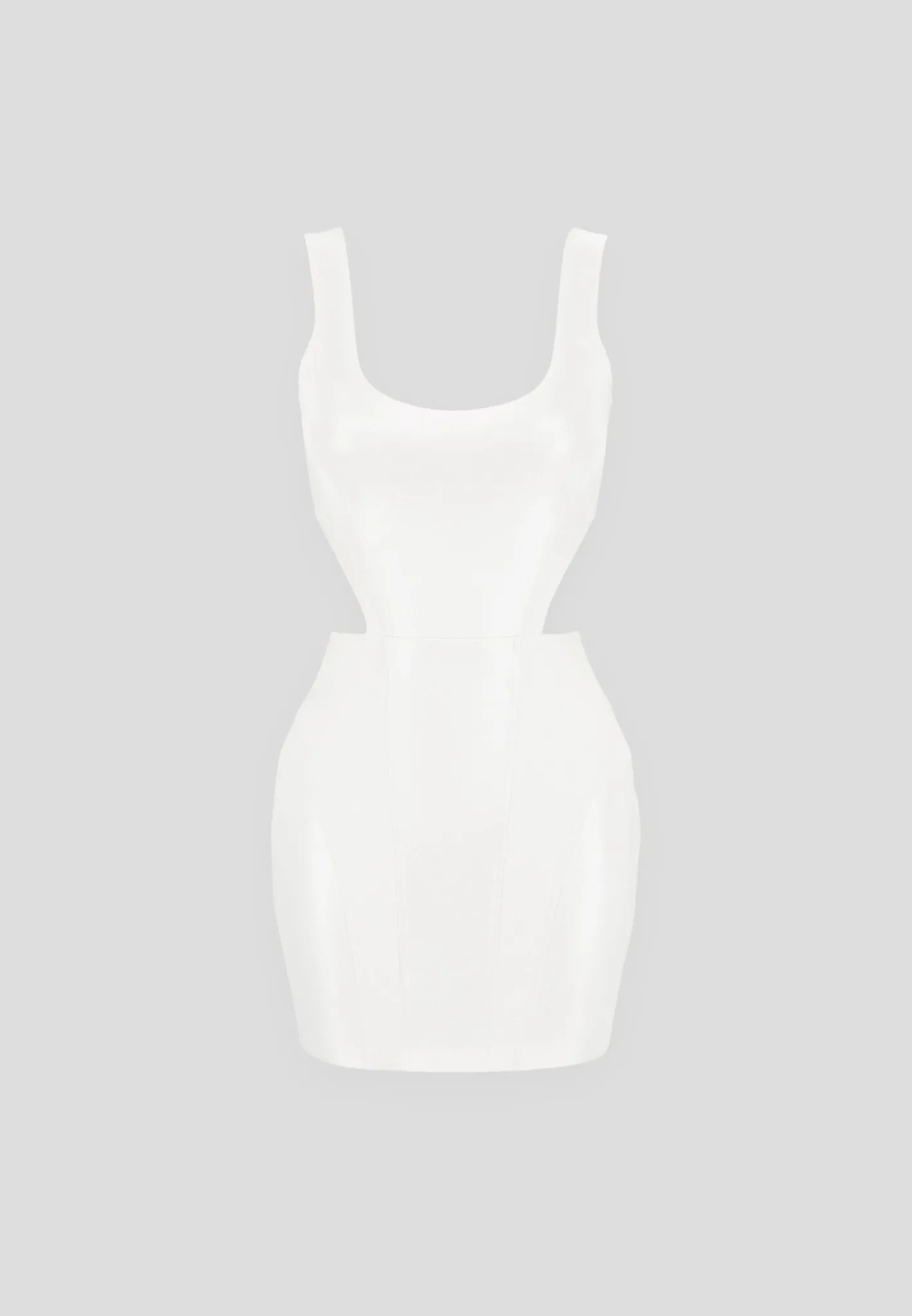 Vegan Leather Corset Mini Dress - Off White^Manière De Voir Online