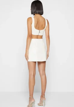 Vegan Leather Corset Mini Dress - Off White^Manière De Voir Online