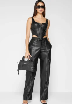 Vegan Leather Corset Top -^Manière De Voir Hot