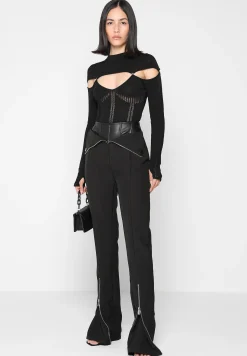 Vegan Leather Corset Zip Trousers -^Manière De Voir New