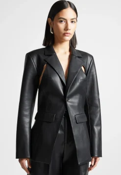 Vegan Leather Cut Out Blazer -^Manière De Voir Discount