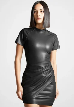 Vegan Leather Gathered Dress -^Manière De Voir Outlet