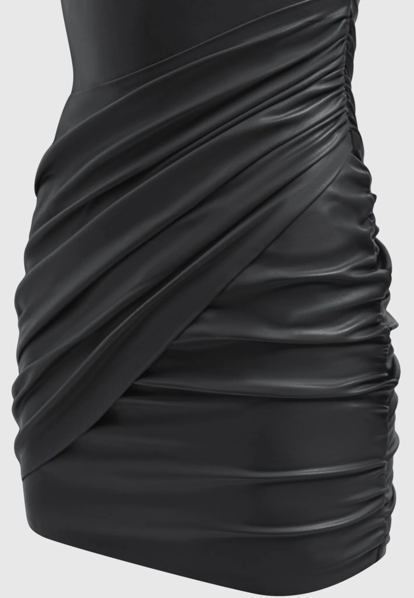 Vegan Leather Gathered Dress -^Manière De Voir Outlet