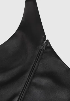 Vegan Leather Invisible Strap Top -^Manière De Voir Hot