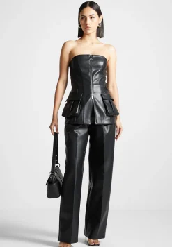 Vegan Leather Longline Bandeau Top -^Manière De Voir Online