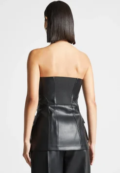 Vegan Leather Longline Bandeau Top -^Manière De Voir Online