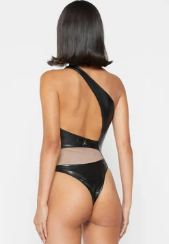 Vegan Leather Mesh Contour Bodysuit -^Manière De Voir Outlet