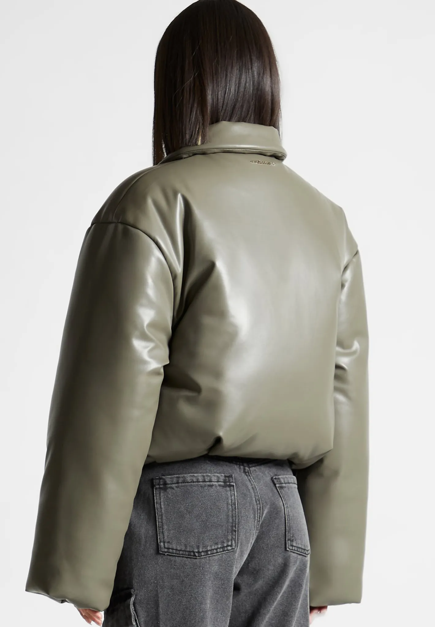 Vegan Leather Padded Bomber Jacket -^Manière De Voir Fashion