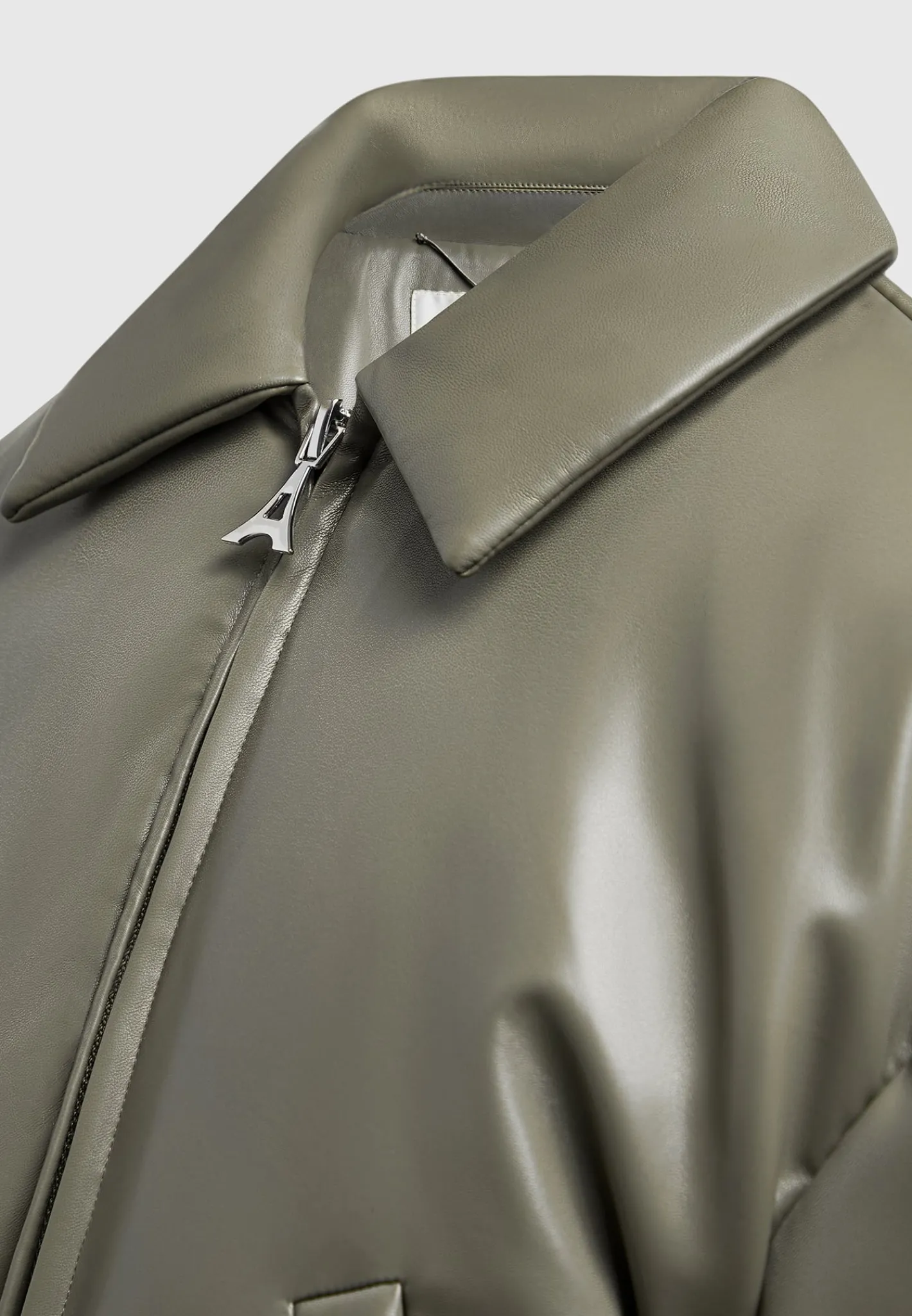 Vegan Leather Padded Bomber Jacket -^Manière De Voir Fashion
