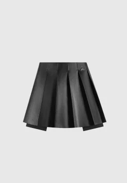 Vegan Leather Pleated Skort -^Manière De Voir Online