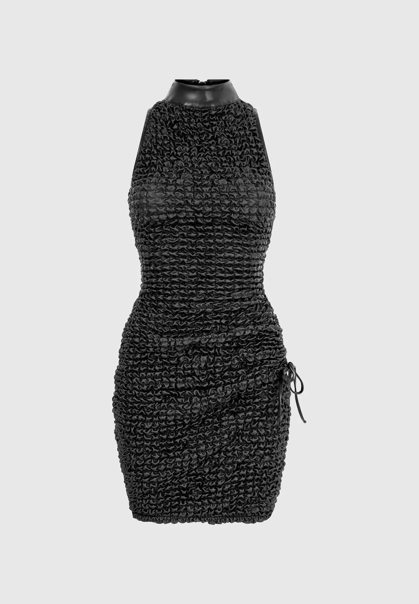 Vegan Leather Popcorn Texture Contour Dress -^Manière De Voir New