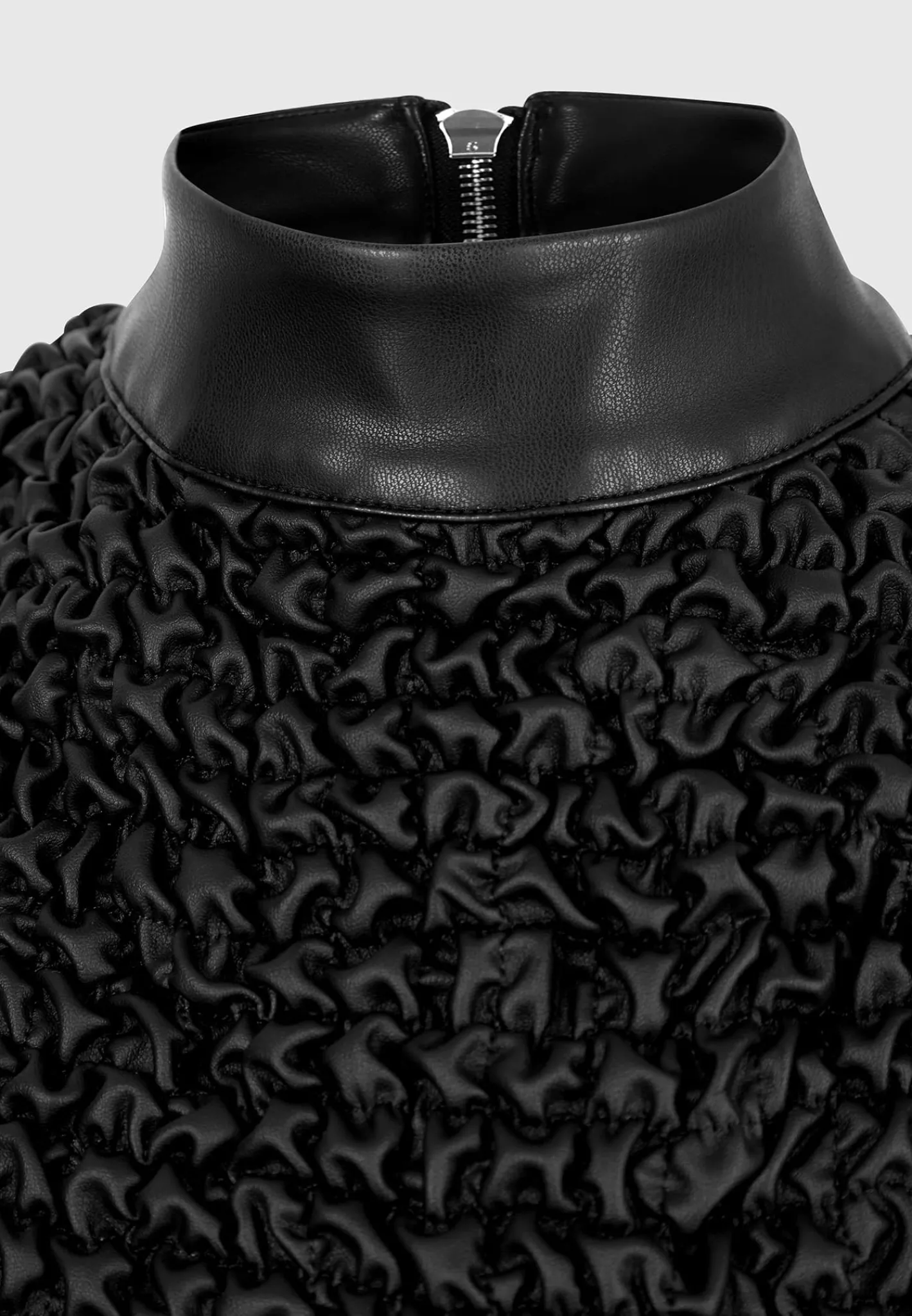 Vegan Leather Popcorn Texture Contour Dress -^Manière De Voir New