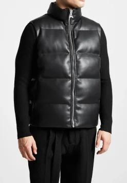 Vegan Leather Puffer Gilet -^Manière De Voir Best