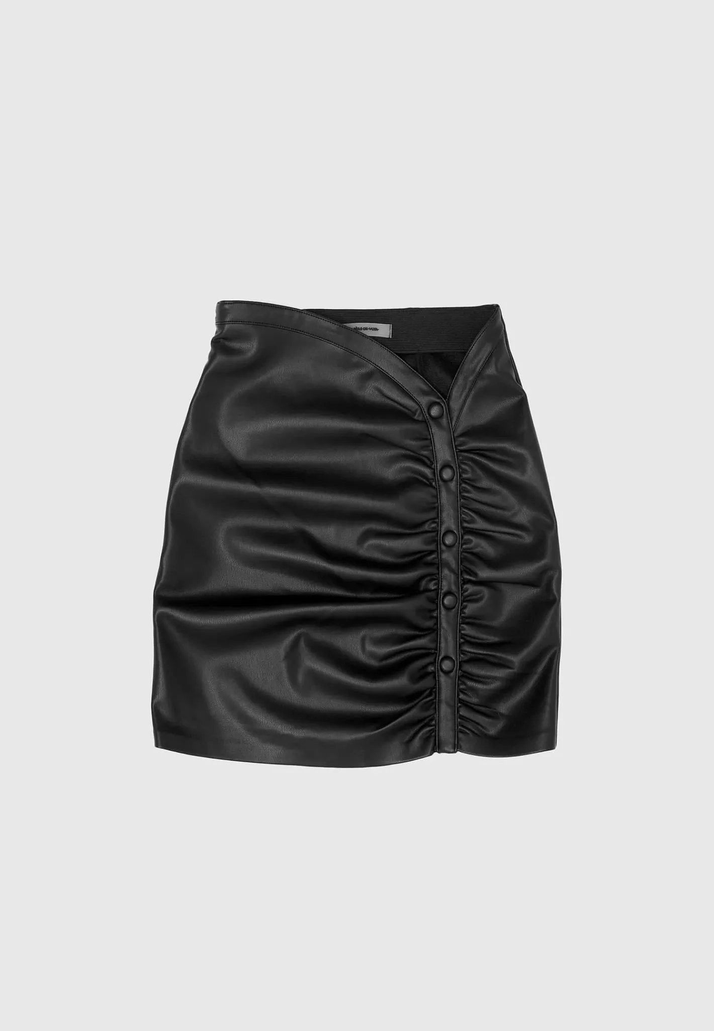 Vegan Leather Ruched Mini Skirt -^Manière De Voir Sale