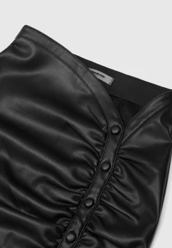Vegan Leather Ruched Mini Skirt -^Manière De Voir Sale