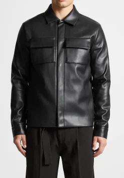 Vegan Leather Shirt Jacket -^Manière De Voir Clearance