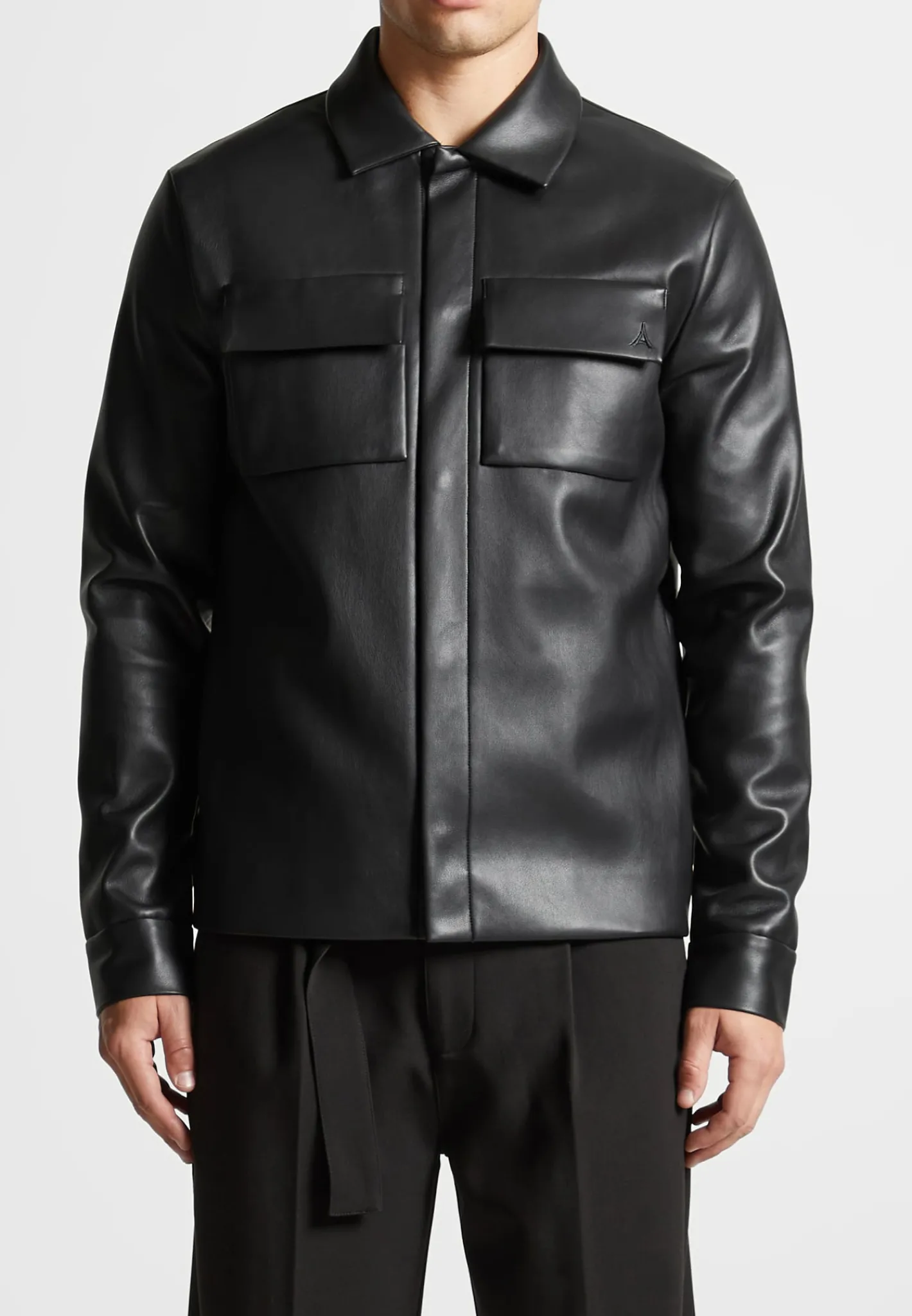 Vegan Leather Shirt Jacket -^Manière De Voir Clearance