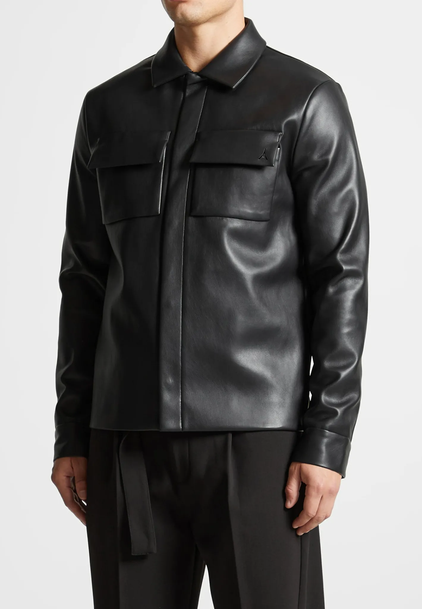 Vegan Leather Shirt Jacket -^Manière De Voir Clearance