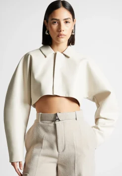 Vegan Leather Super Cropped Jacket -^Manière De Voir Clearance
