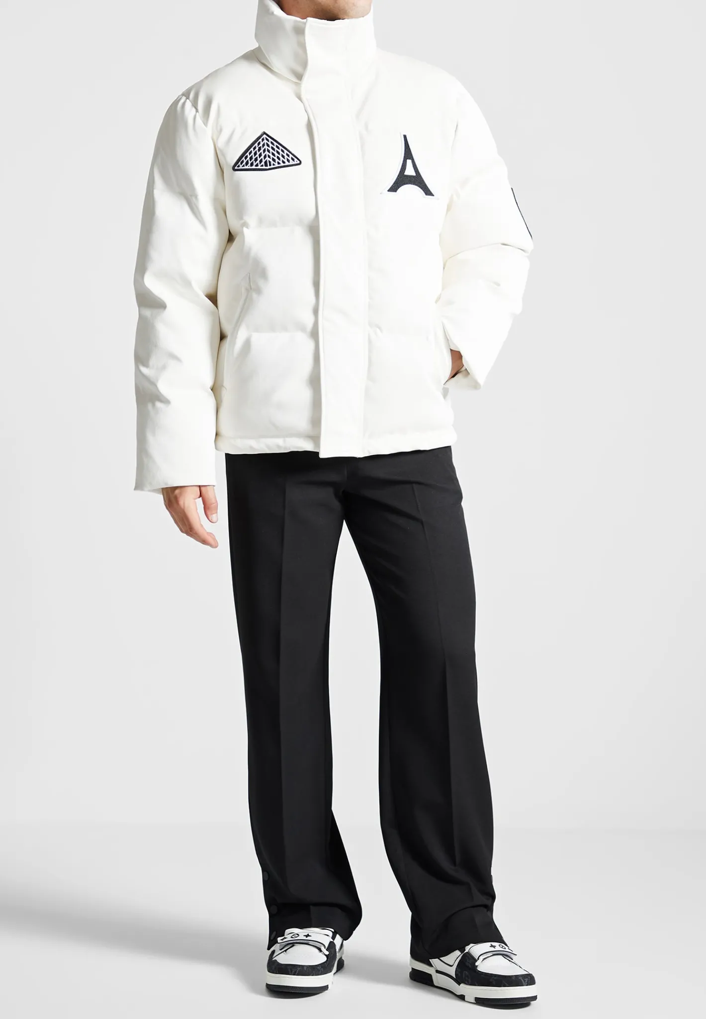 Vegan Leather Varsity Puffer Jacket -^Manière De Voir Online