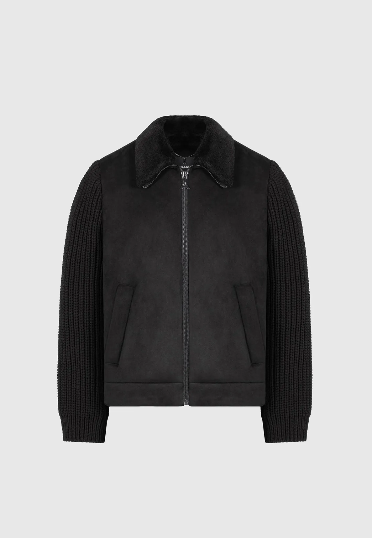 Vegan Suede Shearling & Knit Jacket -^Manière De Voir Online