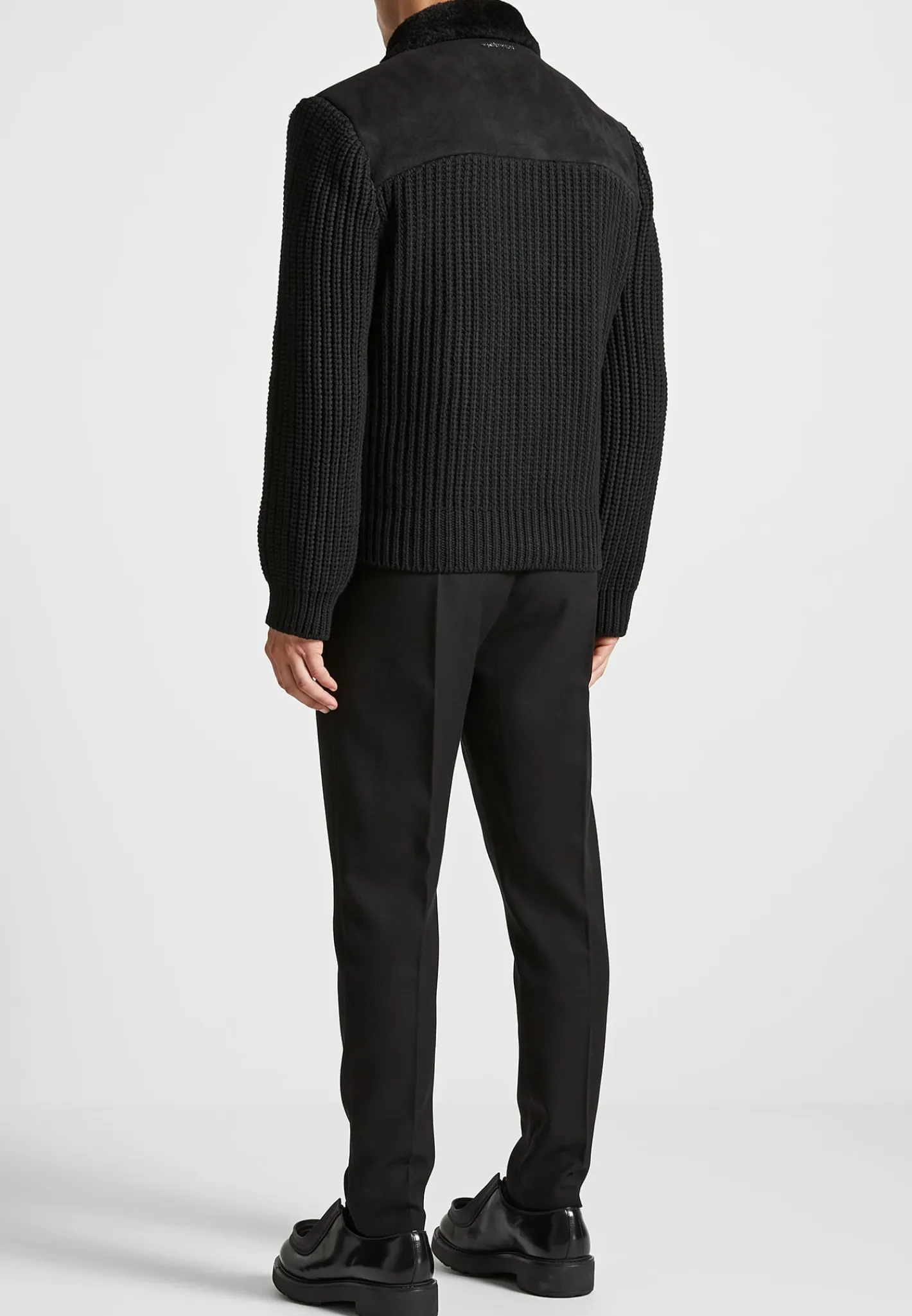 Vegan Suede Shearling & Knit Jacket -^Manière De Voir Online